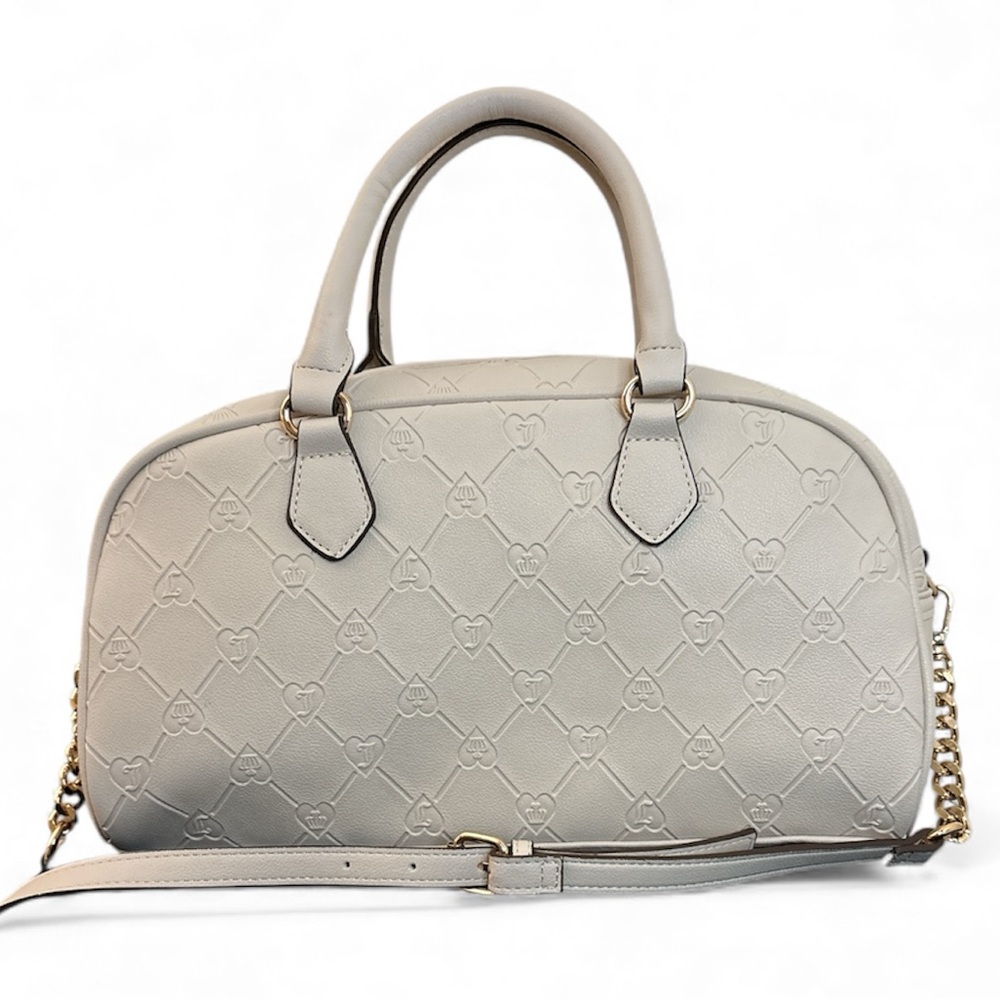 Juicy Couture Cream Satchel Crossbody Bag w/ Plush Scottie Dog & Heart Charm NWT - Picture 4 of 4